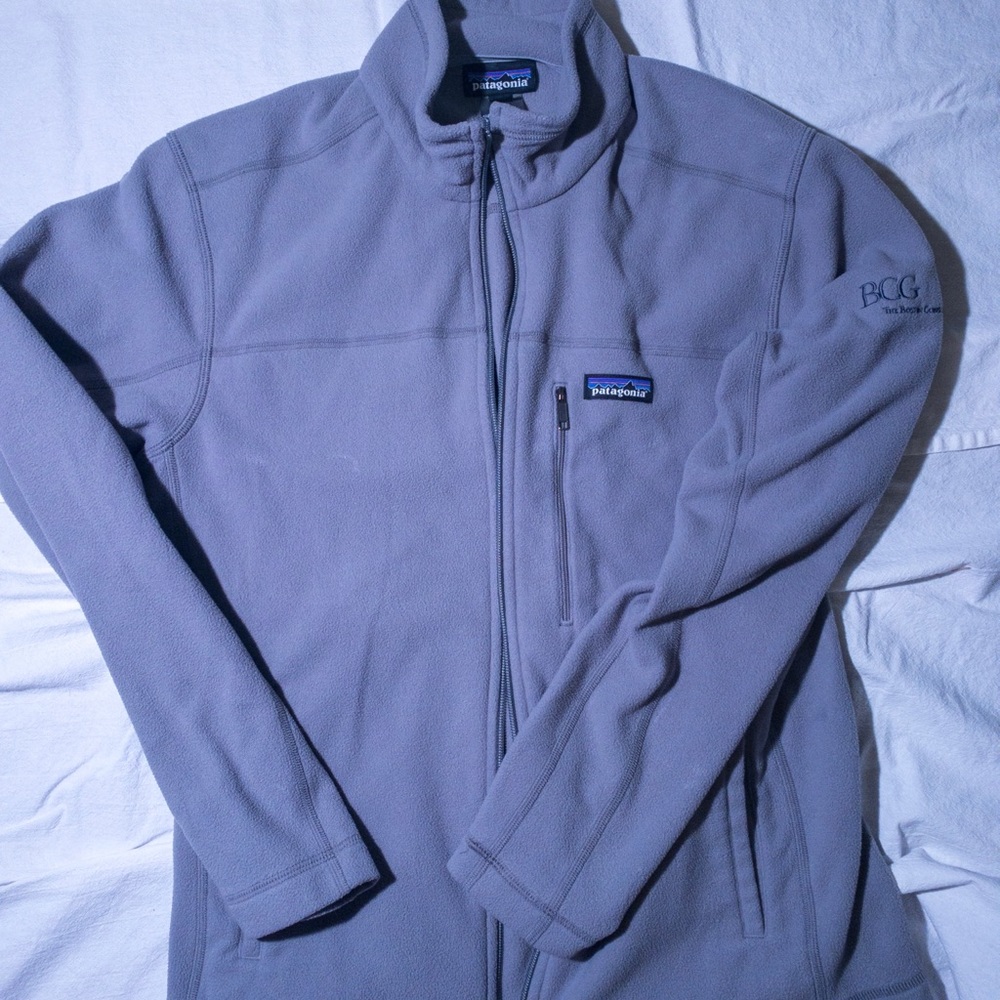 Patagonia men’s gray Micro D zip up fleece